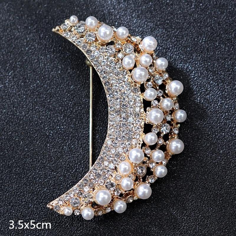 Genuine Professional Amasht Brooch Retro High-end Temperament Luxury Pearl Diamond Pin Women's Suit and Accessories