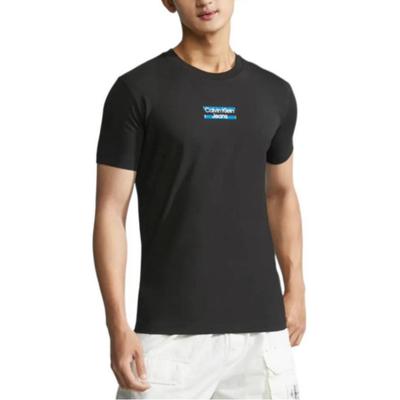 Slim Fit Comfortable Crew Neck Letter Print Short Sleeve T-Shirt Men Tops Black J324254-BEH