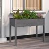 VidaXL Planter with Liner Grey 118x59x76 Cm Solid Fir Wood 364235