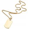 BN-01 GOLDEN ETERNITY Dog Tag Necklace On a Chain