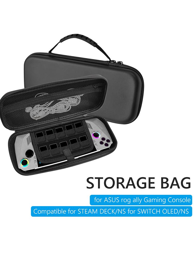 Bolsa Estojo de Transporte em Couro Portátil Estojo de Viagem Protetor Estojo de Armazenamento Resistente a Choques para Acessórios do Console Asus ROG Ally
