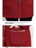 Mom's Winter Wear Fleece-Lined Lambswool Hooded Coat for Middle-Aged & Elderly Women