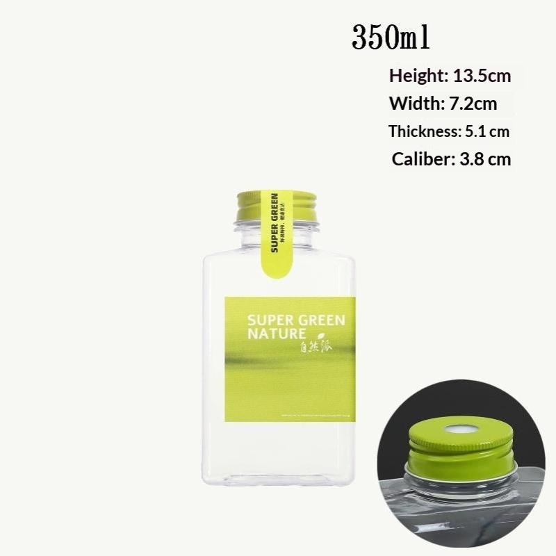 Empty Plastic Drink Containers Disposable 350/400/500ML Food Safe Bottles for Juice Liquor Birthday Party Supplies
