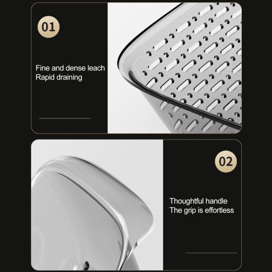 Drain Basket Portable Fruit Colander Large Capacity Food Grade BPA Free Sink Drain Basket Strainer Vegetable Washing Bowl