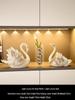 Swan Wine Rack Ornament - Elegant Display for Living Room or Dining Cabinet