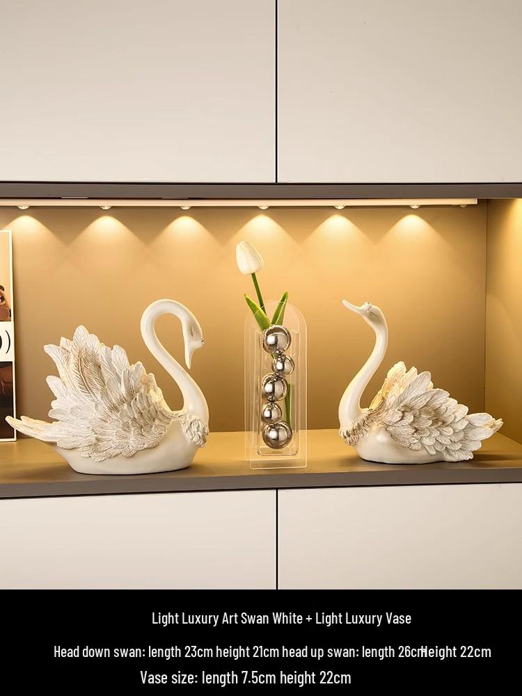 Swan Wine Rack Ornament - Elegant Display for Living Room or Dining Cabinet