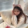 Cat Cute Women Ears Hairband Girl Cosplay Hair Hoop Winter Soft Wool Headband Anime Party Hair Bands Face Wash Makeup Headwear