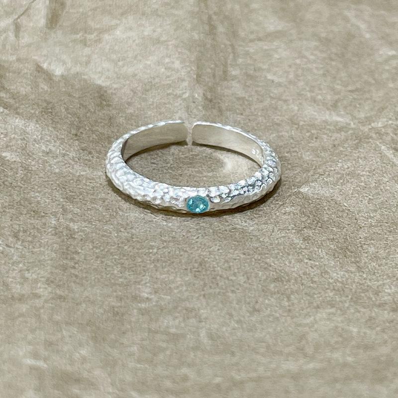 Silve Zircon Bead Ring For Women Girl Party Gift Sweet Cool Versatile Vintage Korean Jewelry Dropshipping