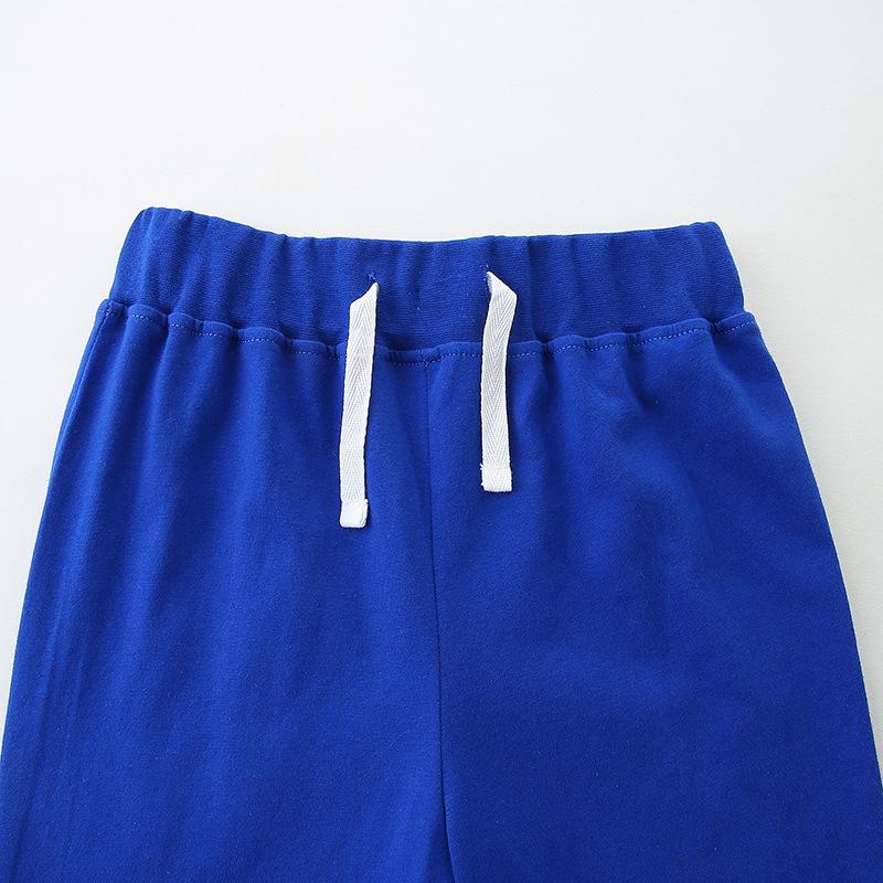 Children's Suit Summer Cartoon Excavator Printed Children's Short-sleeved Suit Knitted Cotton Shorts Two-piece Set