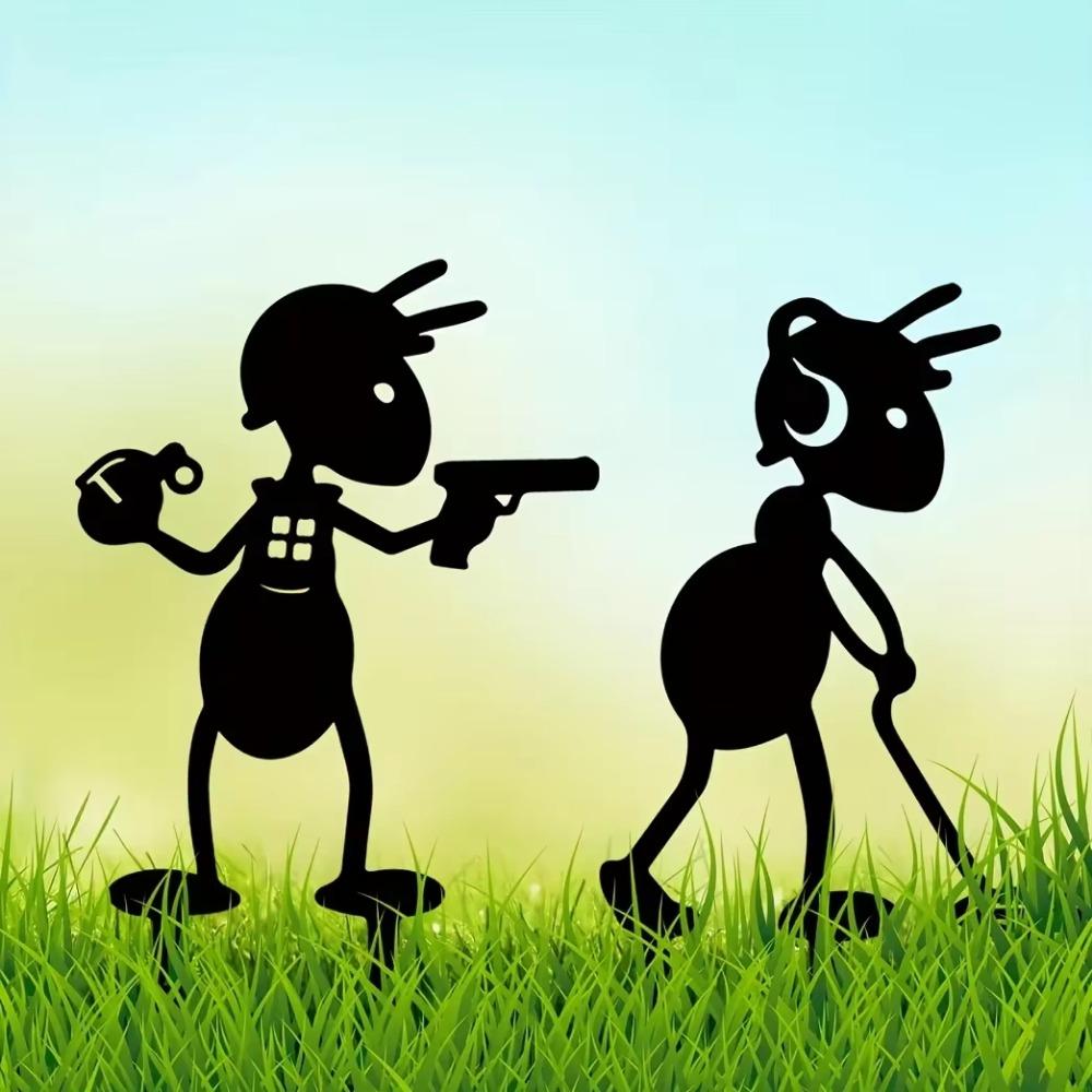 Садовые декорации Муравьи - наружные металлические украшения в виде муравьев — фото 6