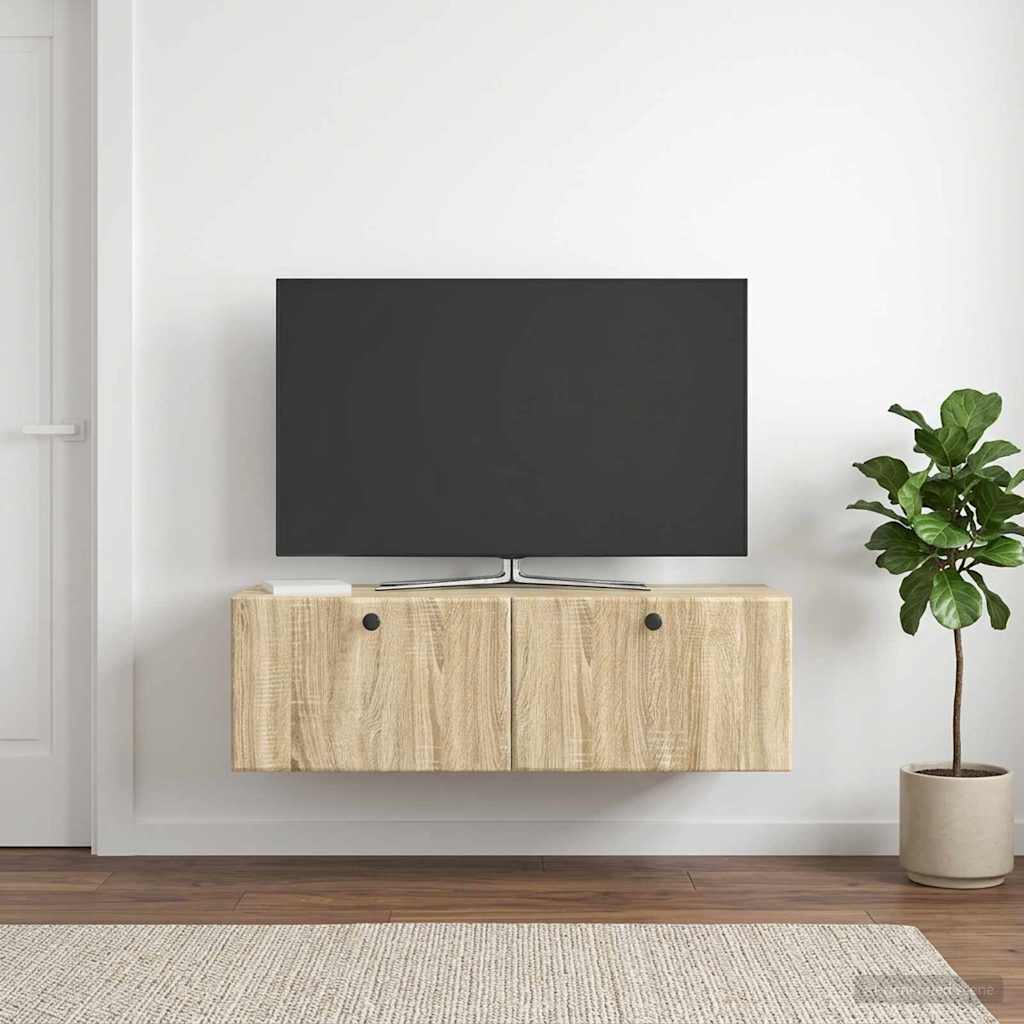 Wall Mounted TV Cabinet 98 x 41 x 30 cm Sonoma Oak