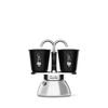 Juego cafetera italiana + 2 tazas - BIALETTI - Mini-inducción - 100 ml - Acero Inoxidable / Negro