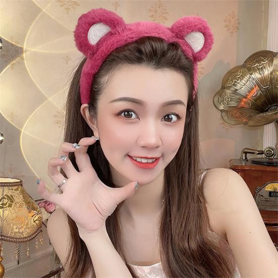 Hair Hoop Non-slip Ultra Soft Cosplay Headdress Plush Bear Ears Plush Headband Hair Accessories