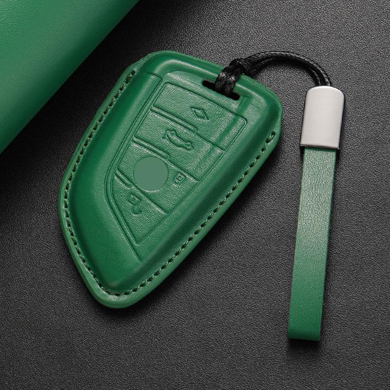 Leather Car Key Cover Case Protection Shell Keychain For Bmw G30 G20 X1 X2 X3 X4 X5 X6 X7 520 525 320I G01 G02 G05 G11 F15 F16