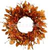Harvest Wreath With Pumpkins Berries Vine Circle Halloween Thanksgiving Door Decor