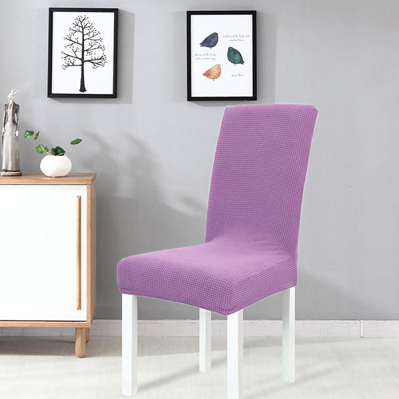 

Nordic chair cover solid color wear-resistant household chair cover thickened fleece integrated dustproof, non-slip and cat scratch Low back model [35-45cm] single pack
