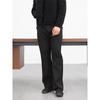 Light and Mature Style Black Casual Trousers Men's American Trendy Brand High-end Business Commuting Narrow Version Slim Straight Trousers