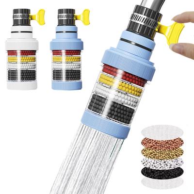 Faucet Water Filter For Kitchen & Bathroom – 6-Layer Advanced Filtration Tap Water Purifier Attachment, Multi-Stage Sink Filter, Easy To Install,