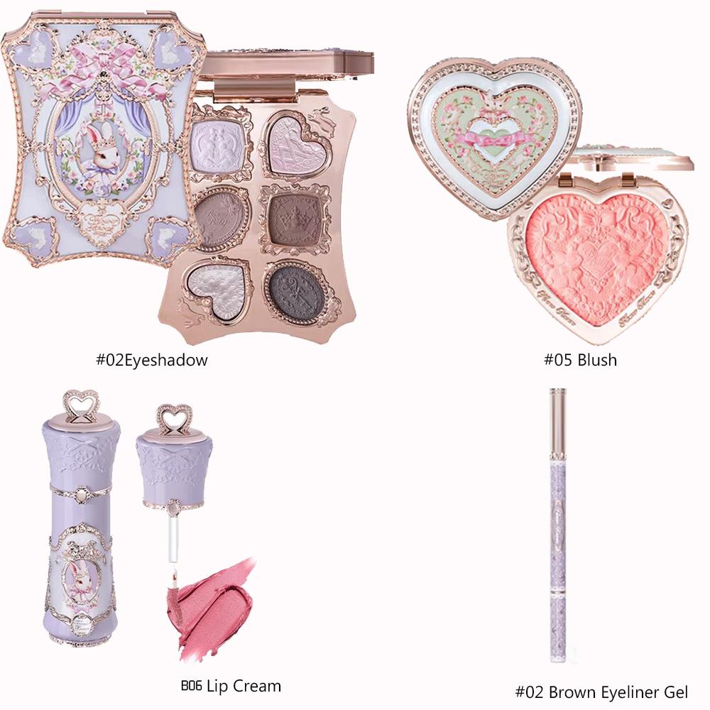 Flowerknows Gift Box Makeup Set Little Angel Full Box Lip Glaze Blusher Shell Jewelry Flower Know Birthday Gift Kit