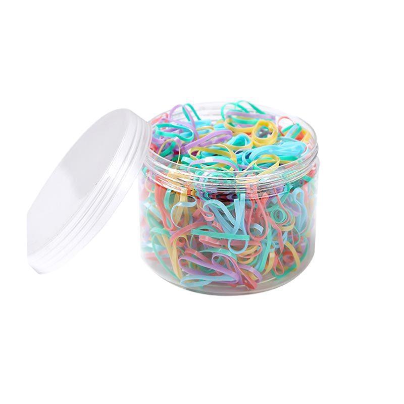 500 Starke Schwarze Gummi-Haargummis für Kinder - Schonend für das Haar, Langlebig, Dick, Einweg