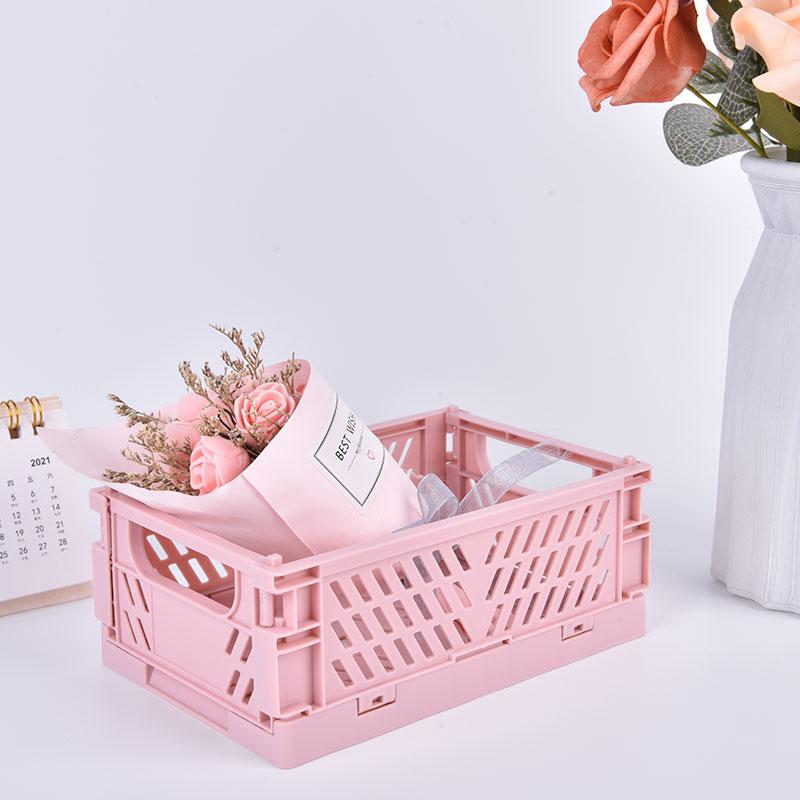 Drăguț mini organizator pliabil de birou Coș de depozitare pentru birou Accesorii pentru papetărie de birou