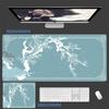 Plum BlossomCloud Extended Gaming MousePad Minimalist Oriental DeskMat NonSlip Keyboard Pad keyboard pad NonSlip