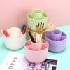 Creative Large-Capacity Rotating Pen Holder for Desktops