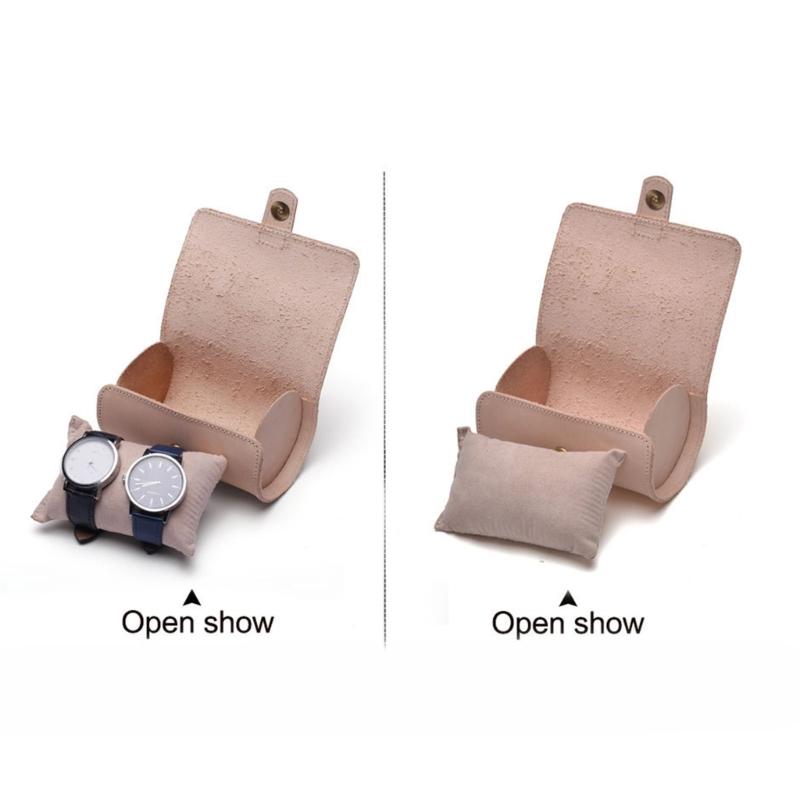Portable Leather Watch Box Elegant 2 Slot Wristwatch Storage Case Stylish Watches Organizer Jewelry Protective Container