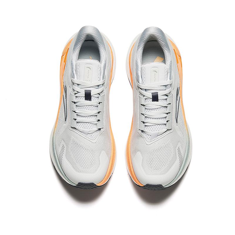 Anta CC Nitrogen Technology Professional Cushioning Durable Shock Absorption Low-Top Running Shoes Men Running Shoes Gray Orange 912415551-1