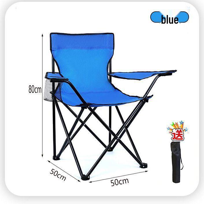 Portable Folding Chair with Armrests - Outdoor Leisure, Camping, Fishing, Beach, Director's & Art Sketching Use
