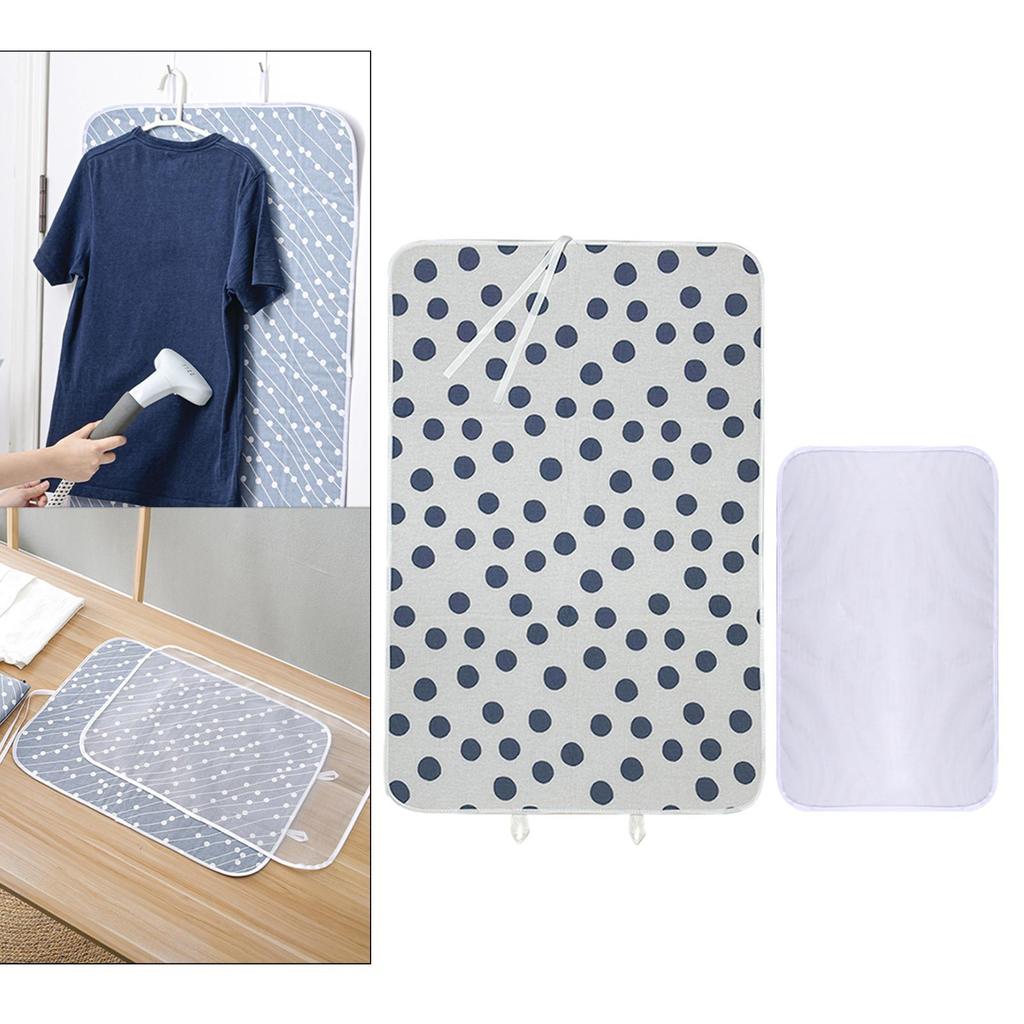 Hanging Ironing Board Press Pad with Mesh Vertical Space Saving Mat Steamer for