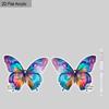 2D Flat Colorful Butterfly Elements Acrylic Material Dangle Earrings Lightweight Colorful Earrings for Women Jewelry Gifts