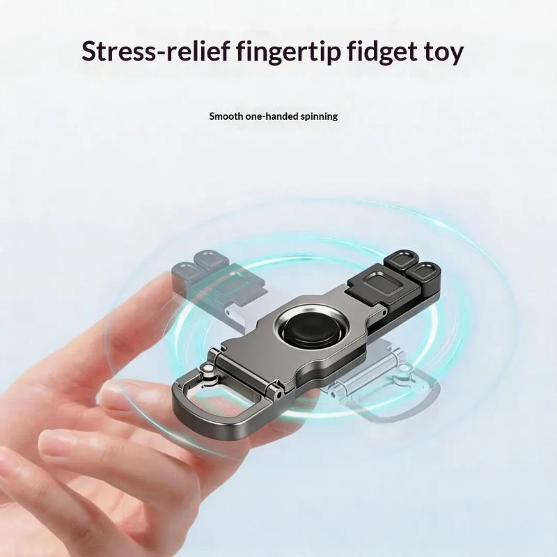 Abs Foldable Mini Phone Stand Keychain Anti-Slip Adjustable Portable  Desktop Holder For Outdoor Travel