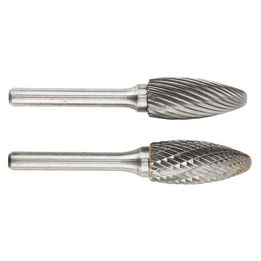 Single Double Cut Carbide Burrs Rotary Files 14mm Cutter Dia 6mm Shank Multipurpose for Metalwork Wood Carving Grinding