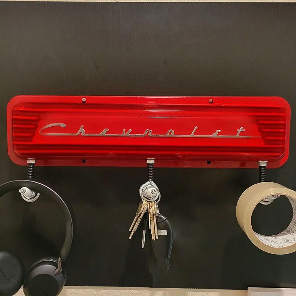

Script Spark Plug Wall Shelf Vintage Storage Rack Creative Valve Cover Hanger
