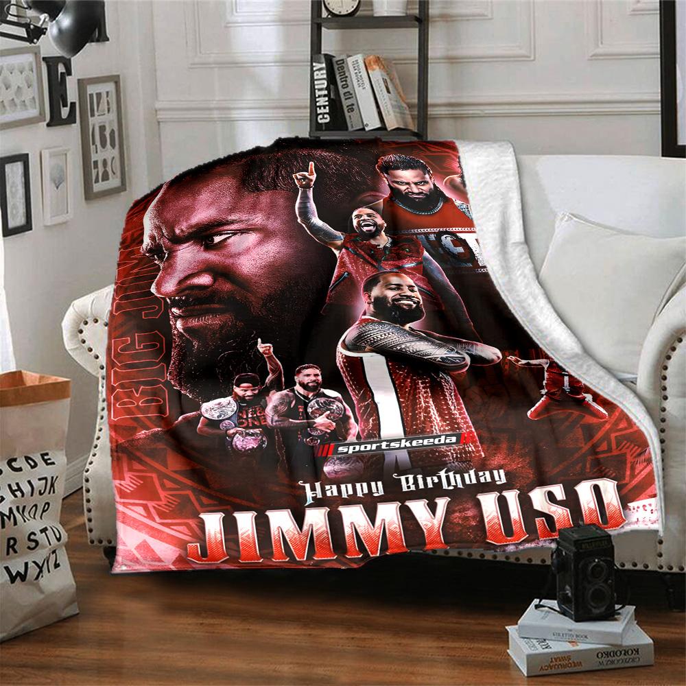 Wrestlemania Blanket Soft Warm Cozy Great for Sofa Chair Bedding Four Seasons Multipurpose Digital Print Gift for Travel Home Birthdays