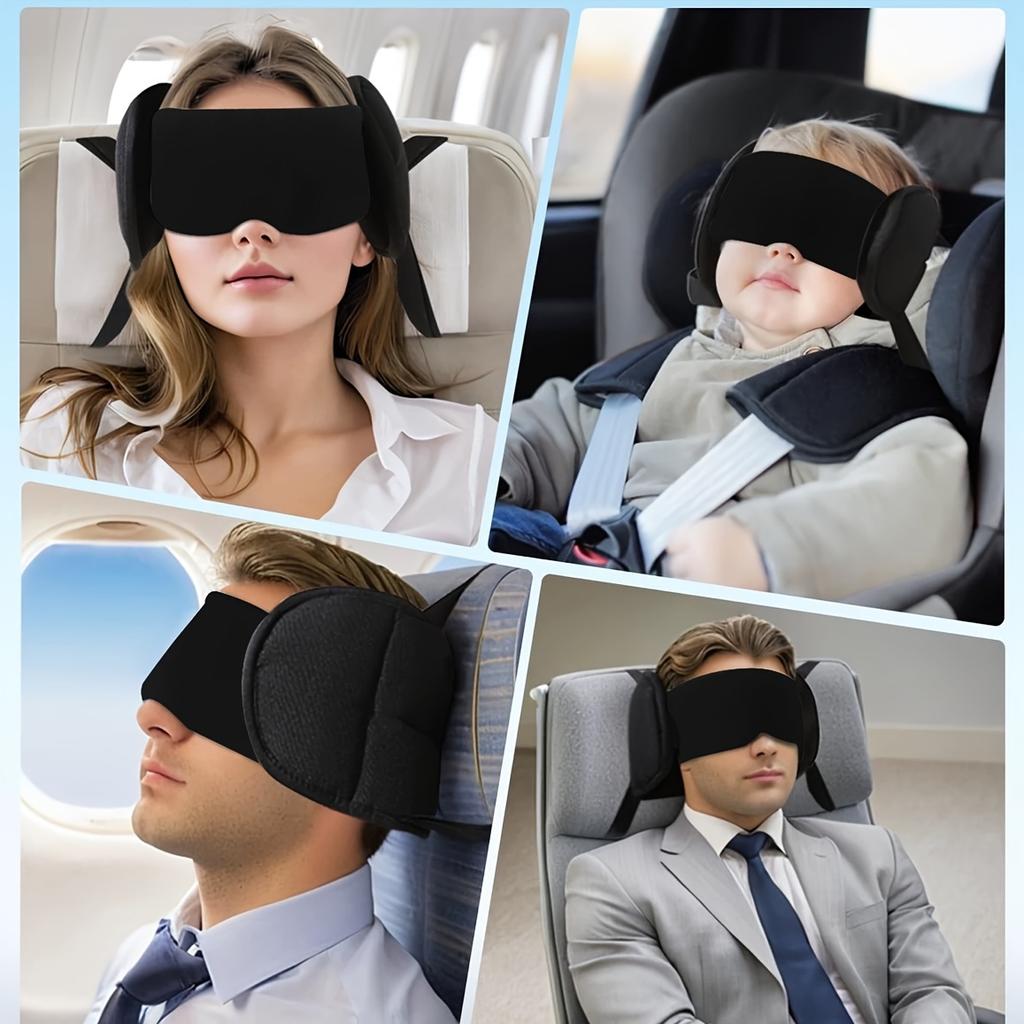 1-SET Travel Pillow with Sleep Eye Mask, Suitable for Flying, Neck Pillow with Eye Mask, Suitable for Travel Pillow Car Headrest