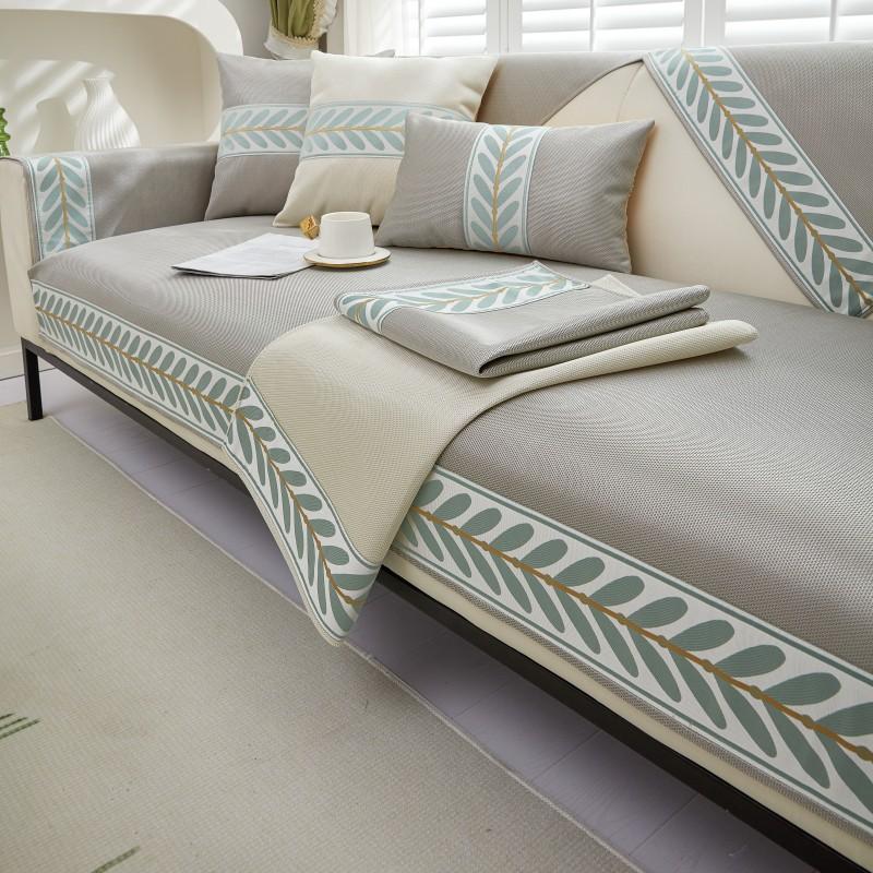 Summer Ice Silk Sofa Cushion Non-Slip Mat Cushion Affordable Luxury Style Sofa Cover Simple Modern Machine Washable