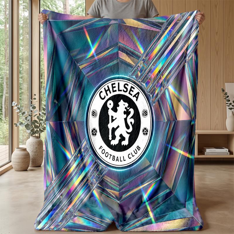 Chelsea FC Theme blanket Soft Flannel Blanket Plush Throw Blanket Cozy Sofa Bed Blanket for Home Decor