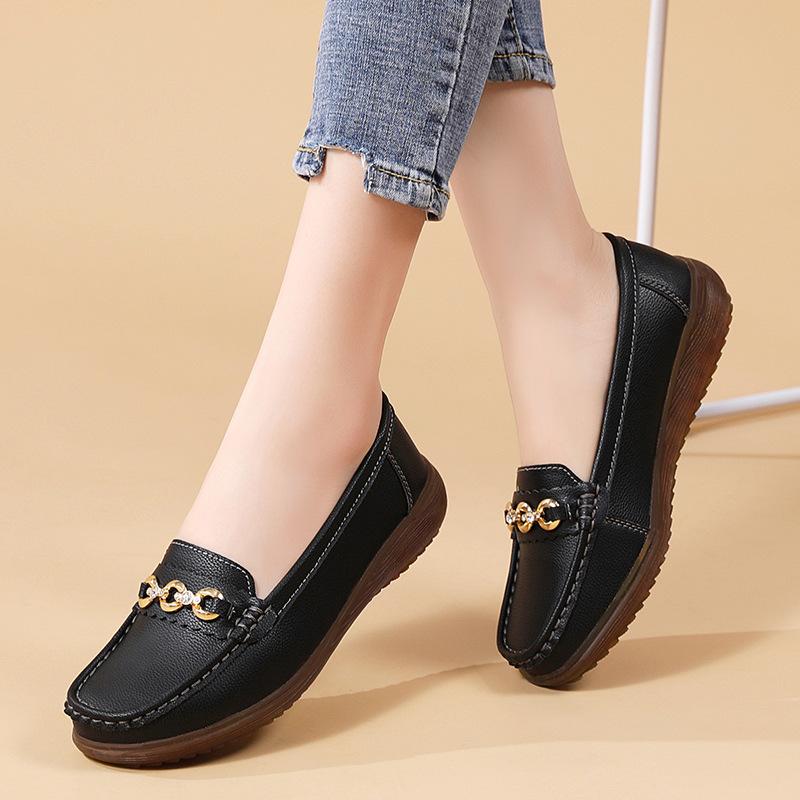 Новые женские повседневные кожаные мокасины на мягкой подошве 41 — фото 8