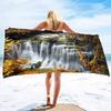 Microfiber Beach Towel, Sand Free Beach Blanket, Quick Dry Sand Free Lightweight Large Oversized Beach Towel Waterfall Print