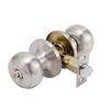Entrance Door Lock Set with Key, Solid Stainless Steel Silver