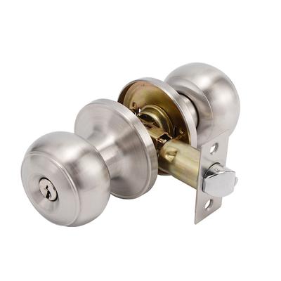 Juego de Cerradura para Puerta de Entrada con Llave, Acero Inoxidable Macizo Plateado