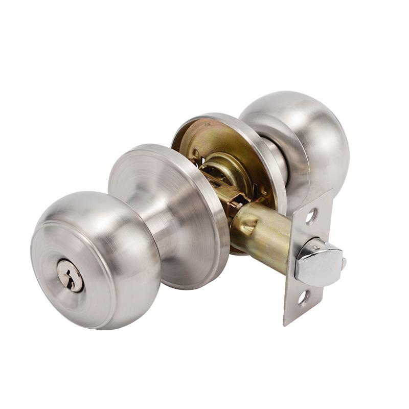 

Entrance Door Lock Set with Key, Solid Stainless Steel Silver