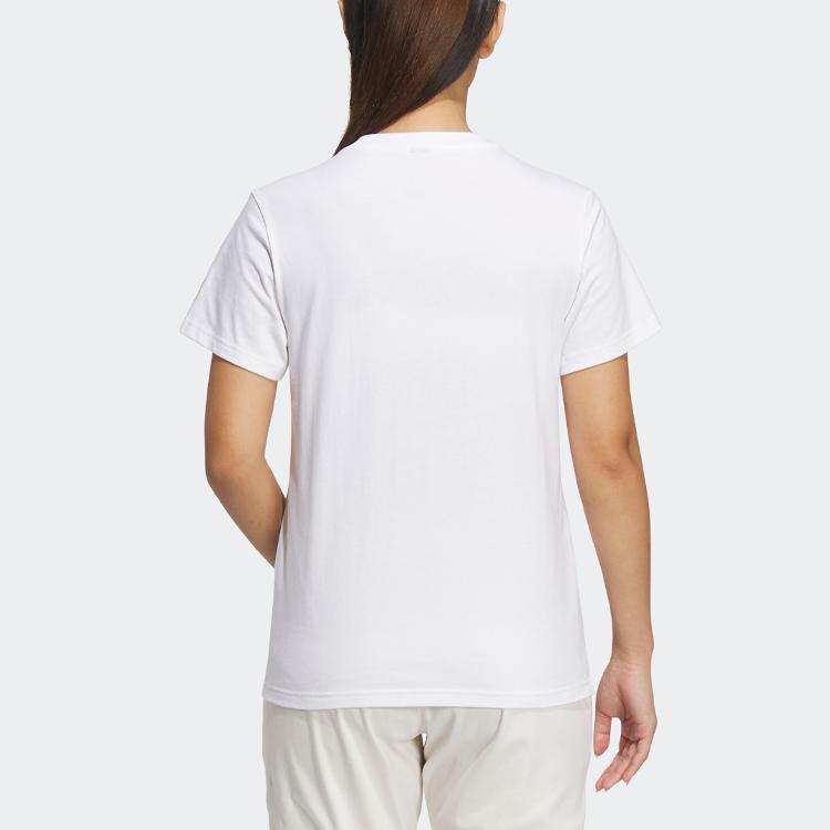 Adidas Badge Of Sport Cartoon Panda Letter Logo Print Casual Sports Tee Women Tops White IP3935