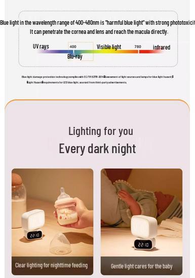 Rabbit Bedside Night Light with Remote - Baby Feeding & Eye Protection Lamp