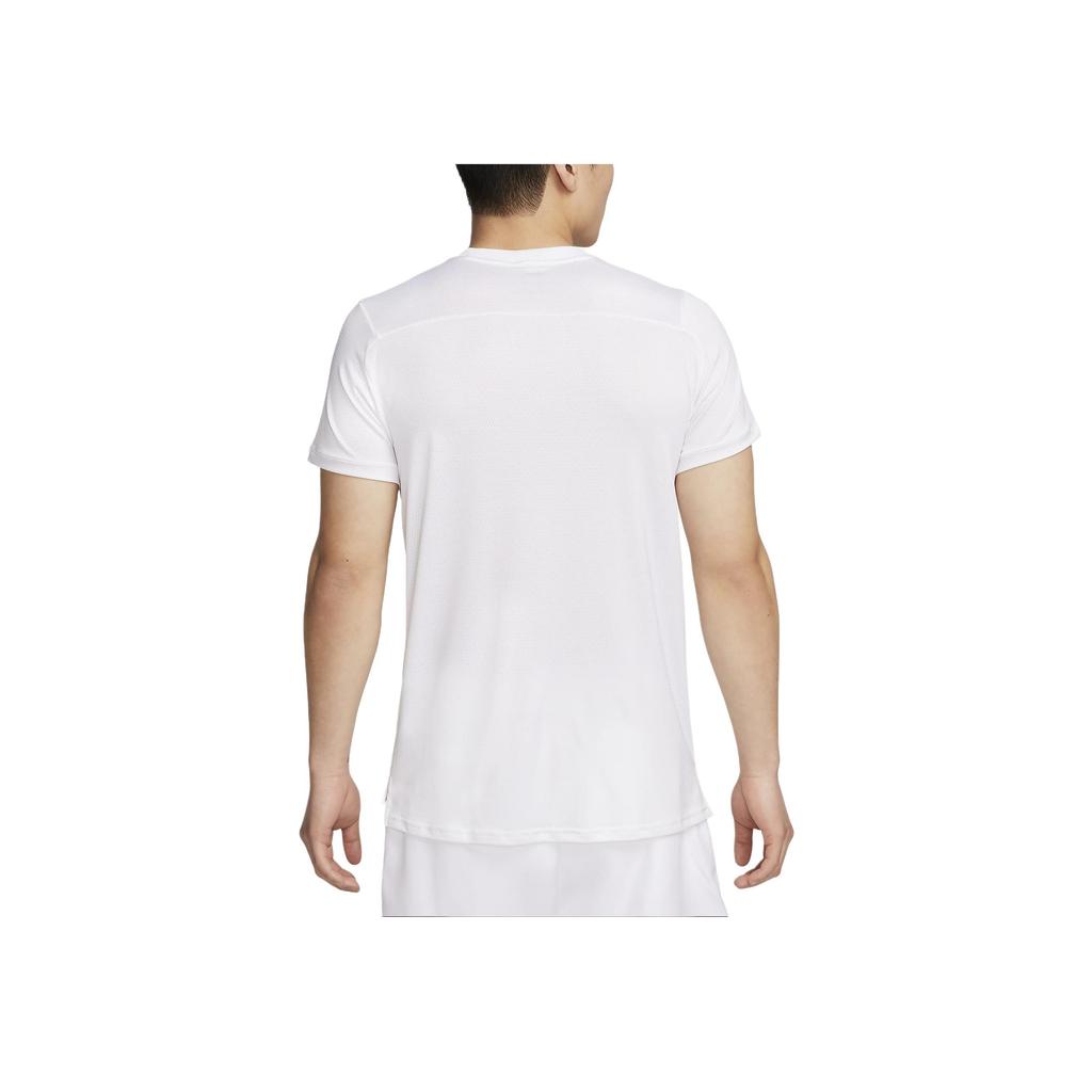 Nike Court Advantage Solid Crew Neck Casual Short Sleeve T-Shirt Men Tops White FD5321-102