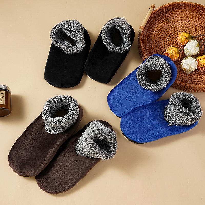 Warme flauschige Socken-Hausschuhe für Frauen Erwachsene Hohe Socken für den Boden Verdickte bequeme warme Socken für den Heimgebrauch