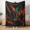 Vene-zia Fußball Flanelldecke, Weiches Polyester, Modernes Design, Ganzjahres für Camping, Reisen, Geschenke für Feiertage oder Geburtstage