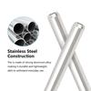HDRIG 19mm Stainless Steel Camera Guide Rod Kit, 40CM Long, Shoulder Mount Support Rod Pair 3988